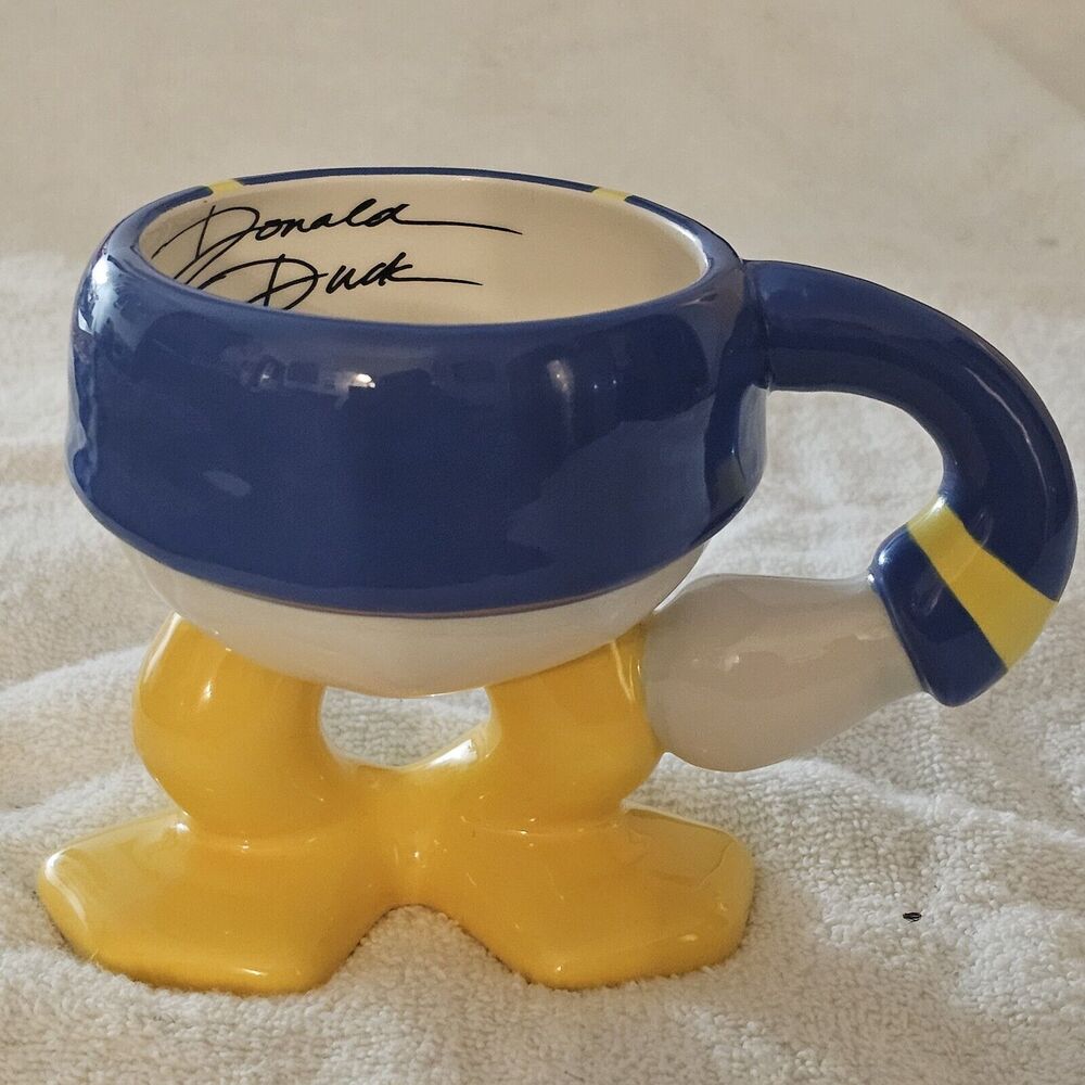 Disney Parks Donald Duck Coffee Drink Mug Bottom Half Pants Legs Authentic